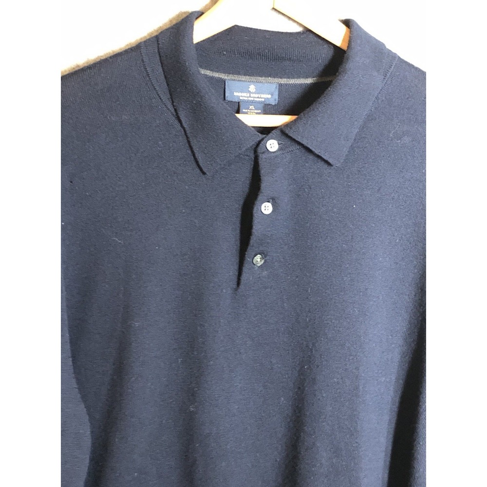 Brooks Brothers Sweater Mens Blue XL 100% Merino Italian Wool Casual Classi